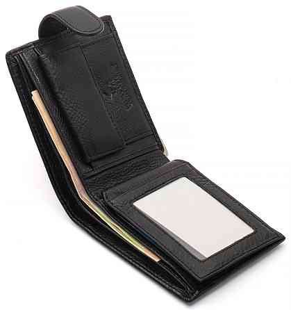 Чорне класичне портмоне з натуральної шкіри Marco Coverna MC-2003-1 Київ