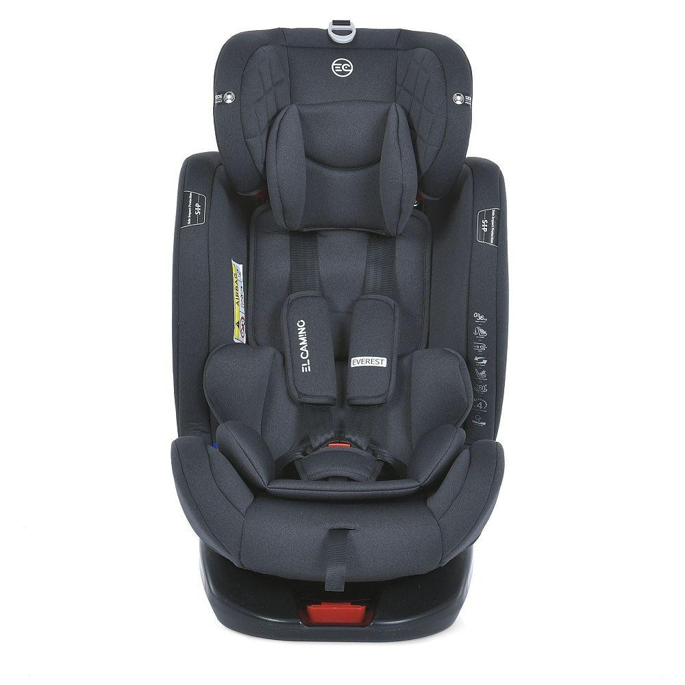 Автокрісло дитяче El Camino EVEREST Dark Gray 0-36кг 5-точкові ремені безпеки ISOFIX 360º Темно-сіре (ME 1114) Чернігів - фото 3