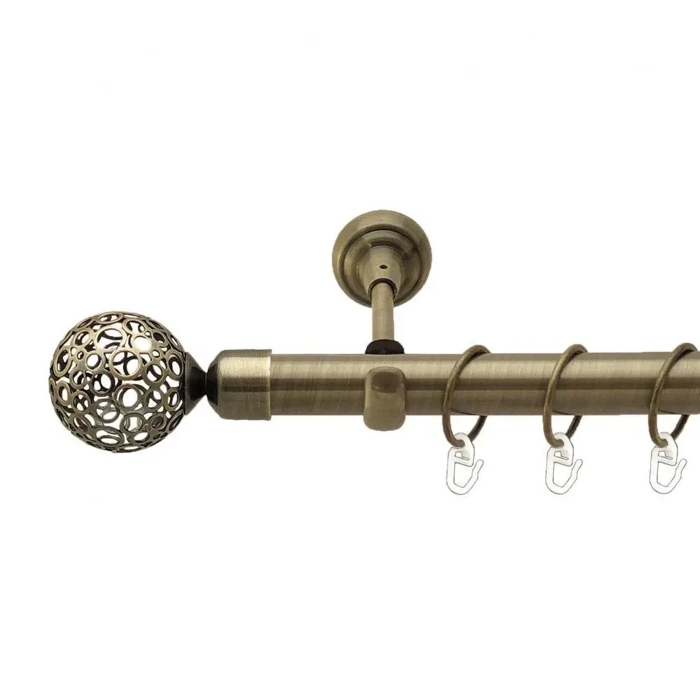 Карниз Orvit Савона металевий однорядний відкритий Антик 25 мм 300 см (4224013) Львів - фото 1