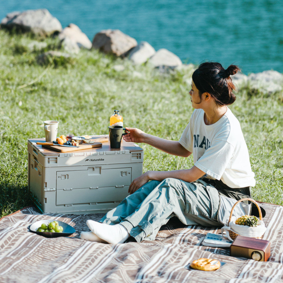 Складной контейнер Naturehike CNK2450XB020, 52 л, бежево-серый Киев - изображение 8