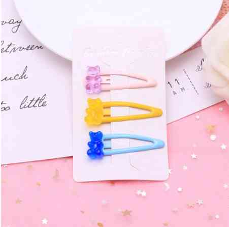 Бижутерия мишки заколки (набор), разноцветный - в набор входит 3 заколки, материал смола Киев