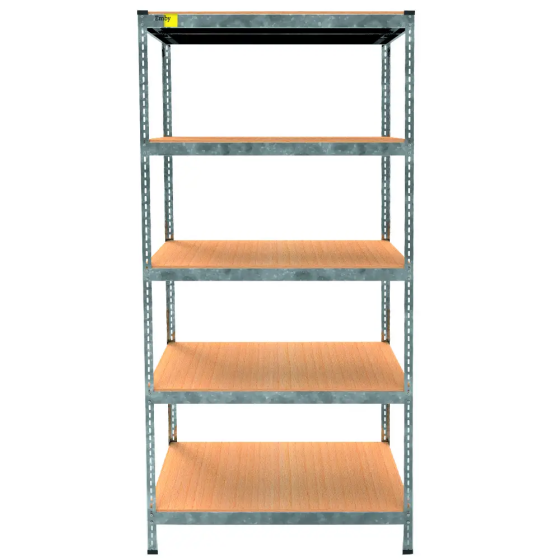 Металлический стеллаж Emby Light Series (размер 2400х900x450мм) 5 полок ДСП до 100кг Оцинкованный Винница