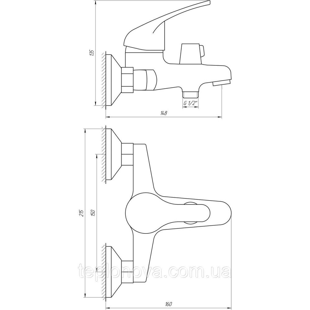 Змішувач для ванни Globus Lux Solly GLSO-0102N Чернівці - фото 5