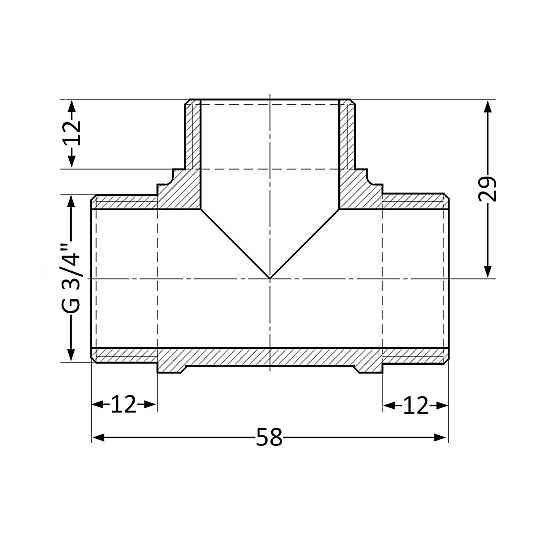 Тройник Thermo Alliance Standart 3/4" НР SD41220 Київ