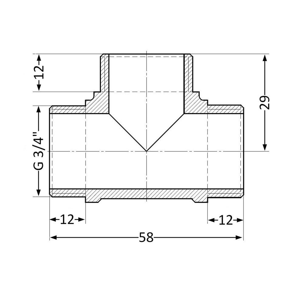 Тройник Thermo Alliance Standart 3/4" НР SD41220 Київ - фото 2