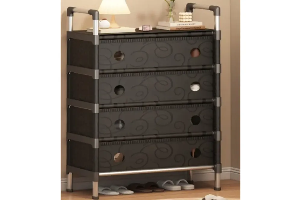 Полка для обуви SKLM-31-LT6205 черная 4 полки Коломия - фото 1