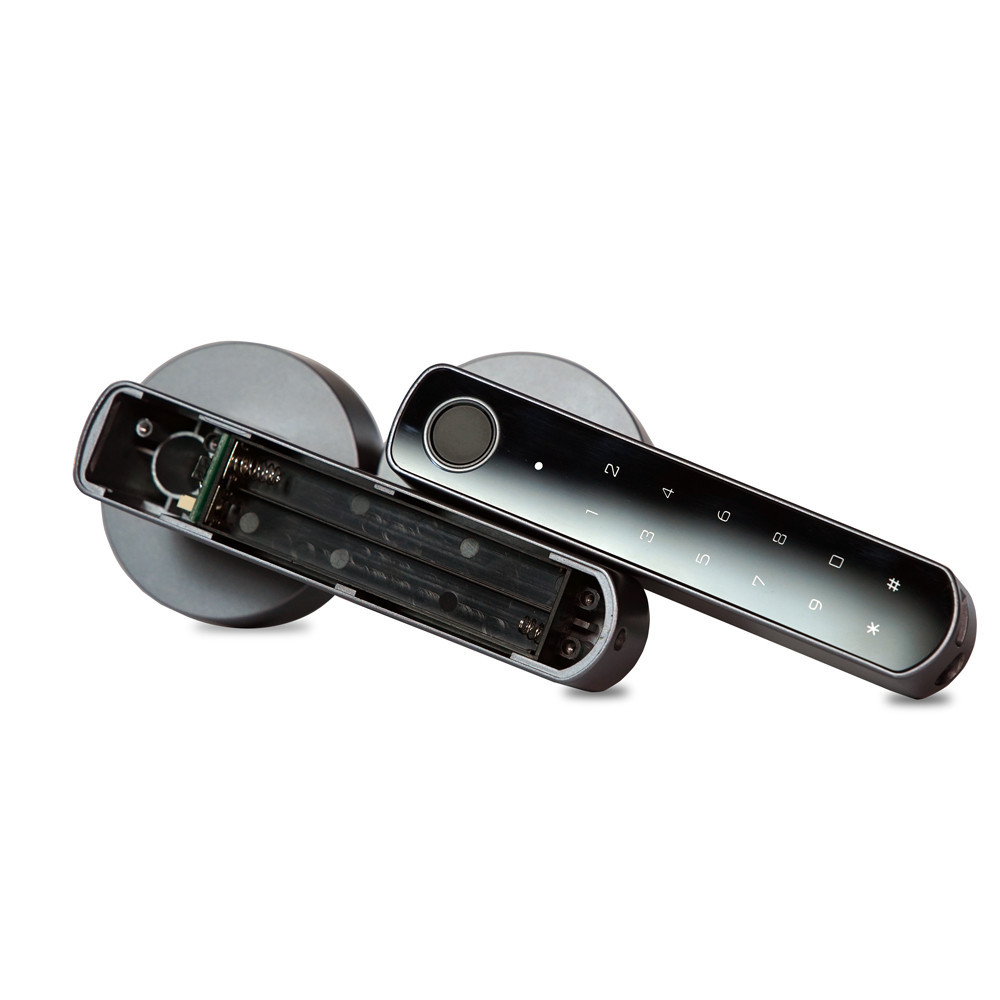 Замок біометричний автономний Trinix TRL-5205BTF Tuya Grey з Bluetooth і зчитувачем відбитків пальців (65-00069) Киев - изображение 3