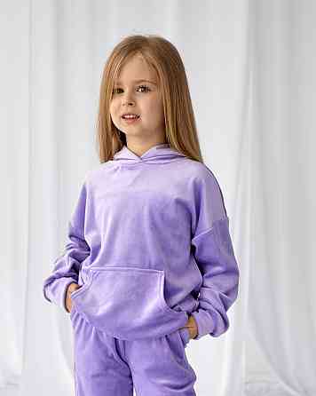 Дитячий велюровий костюм Кенгуру Лавандовий 110-116 Харків