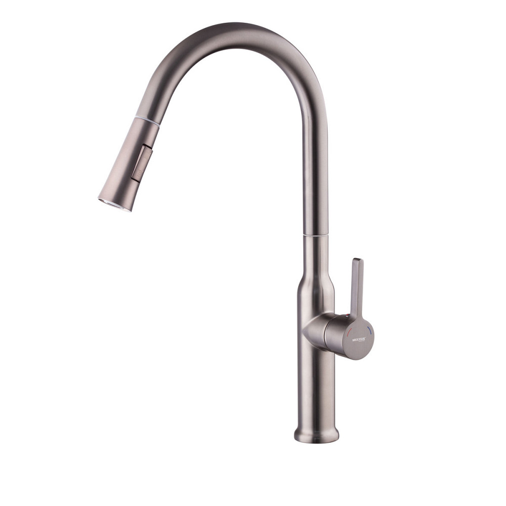 Кухонный смеситель с выдвижным изливом Mixxus Premium PULL 014 GRAPHITE (MI6959) Харьков - изображение 7