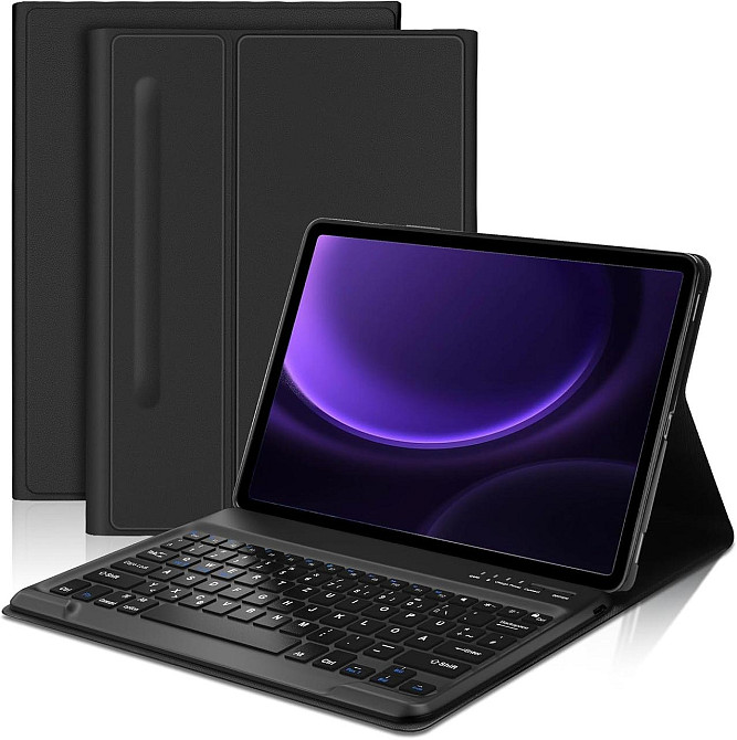 Противоударный чехол-книга IVEOPPE с клавиатурой Samsung Galaxy Tab S7 FE/S7+/S8+ 12.4