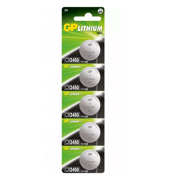 Батарейка таблетка GP CR2450 3.0 V літієва 5 шт блістер Рівне - фото 1