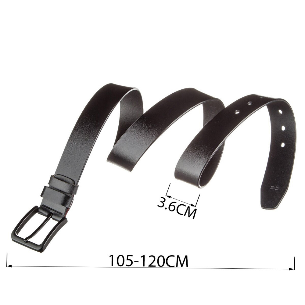 Мужской кожаный ремень classic Vintage 20222 Черный Киев - изображение 3