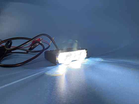 Фара рабочего света LED однорядная 70 мм SPOT — 4 диода с линзой (Белый + Желтый свет), четкая СТГ Харьков