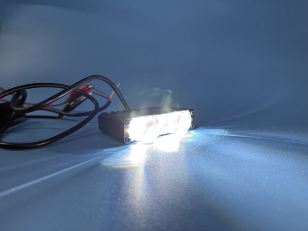 Фара рабочего света LED однорядная 70 мм SPOT — 4 диода с линзой (Белый + Желтый свет), четкая СТГ Харьков - изображение 6