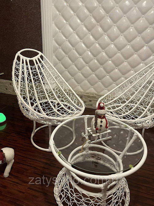 Меблі з ротанга біла балконна Київ - фото 3