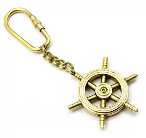 Брелок для ключей бронзовый Штурвал Киев - изображение 1