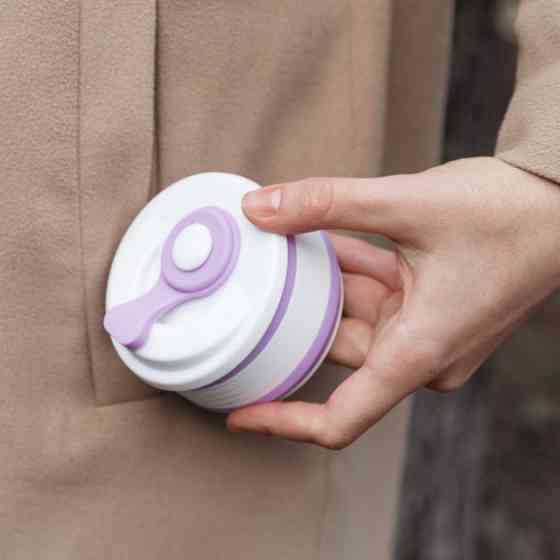 Чашка складана силіконова Collapsible 5332 350мл, фіолетова Вінниця