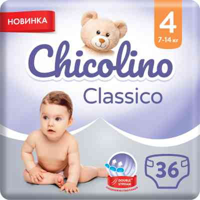 Подгузники Chicolino Medium Classico Размер 4 (7-14 кг) 36 шт (4823098410805) Винница