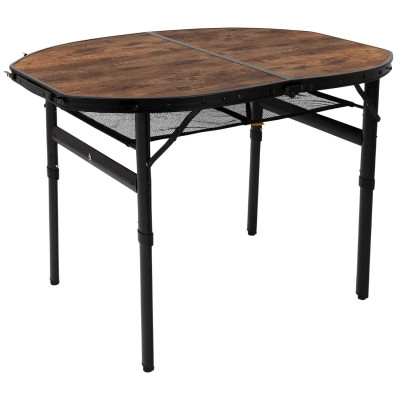Туристический стол Bo-Camp Woodbine Oval 100x70 cm Black/Wood look (1404185) Винница - изображение 1