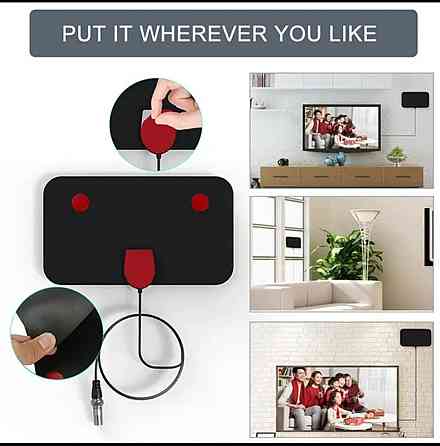 Цифровая внутренняя TV антенна 4K Ultra HD 21 на 12 см Киев