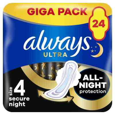 Гигиенические прокладки Always Ultra Secure Night (Размер 4) 24 шт. (8006540093764) Винница