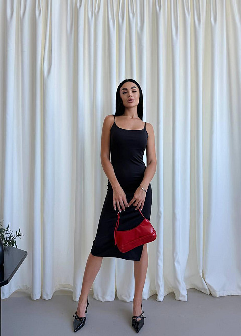 Женское романтическое праздничное миди-платье из плотного микродайвинга Одесса - изображение 7