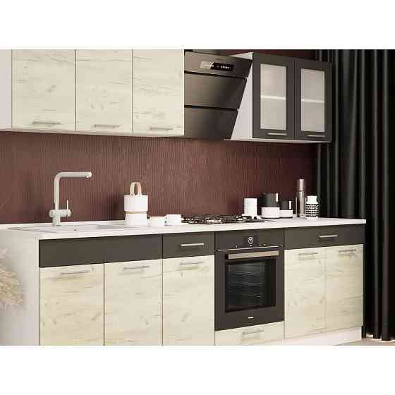 Кухня модульная Эверест Эко набор №4 дуб крафт белый/графит/белый 2,6 м столешница Скай (DTM-071061) Львов