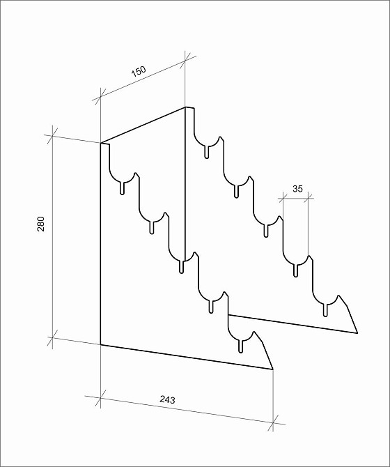 Горка под ножи EKOSTAR 150х243х280 мм 5 ярусов Киев - изображение 8