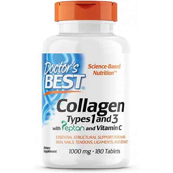 Колаген Doctor's Best Collagen Types 1 and 3 with Peptan 1000 mg 180 Tablets Луцьк