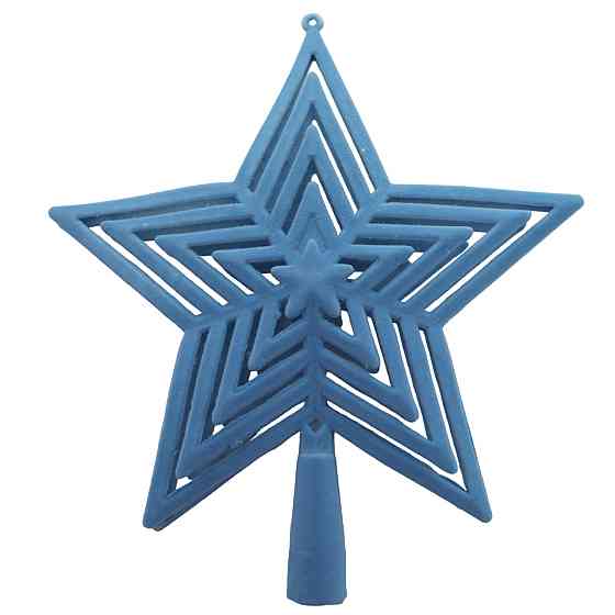 Звезда на ёлку верхушка 23 на 21 см голубой Киев