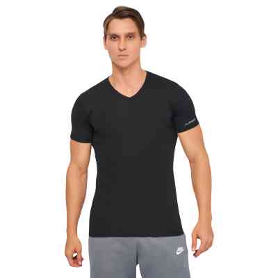 Футболка Kappa T-shirt Mezza Manica Scollo V K1311 Nero чорний XL (8052394813980) Вінниця