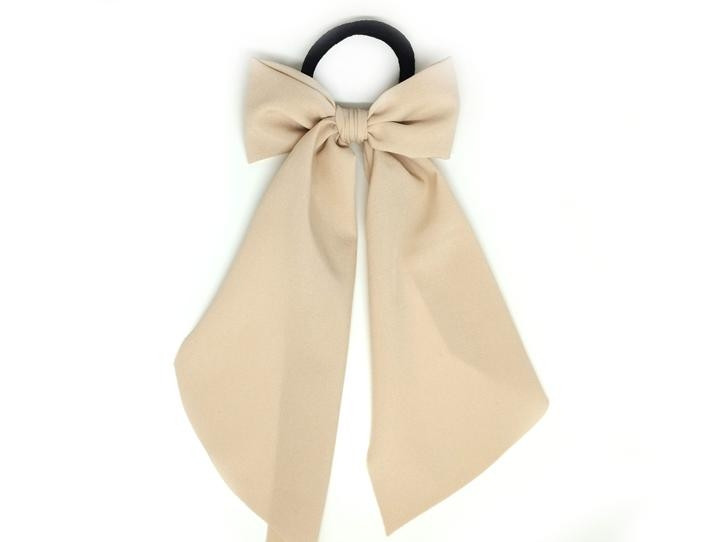 Твіллі бант на гумці бежевий Київ - фото 1