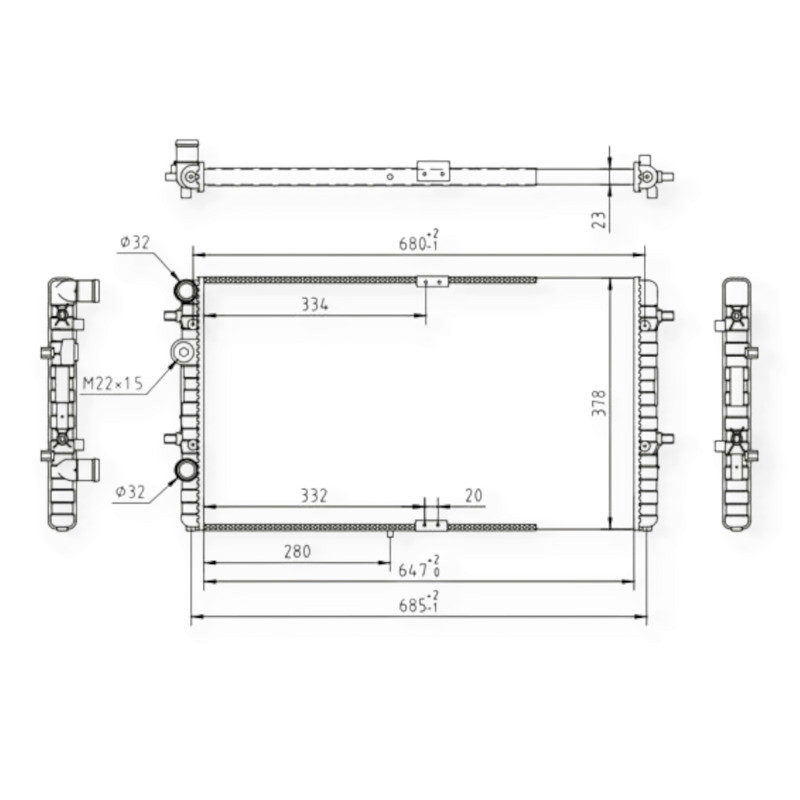 Радиатор охлаждения двигателя Seat Cordoba, IbizaII, III 1.0-1.9D (1993-) Мукачево - изображение 1
