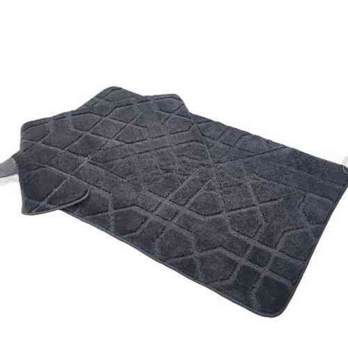 Набір килимків для ванної кімнати 2шт 57*100см+57*50см U-виріз Геометрія Joy сірий тафтинг Дариана Житомир