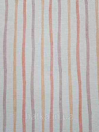 Шпалери вінілові на флізеліні AdaWall Ada Kids метрові дитячі смуги хвилясті червоні жовтогарячі рожеві Київ