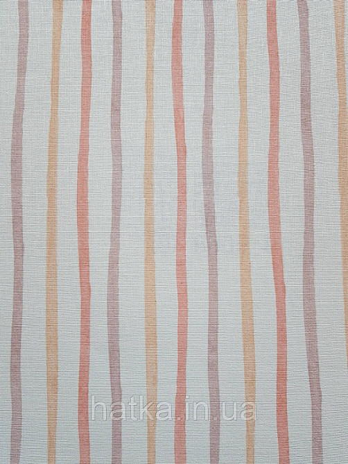 Шпалери вінілові на флізеліні AdaWall Ada Kids метрові дитячі смуги хвилясті червоні жовтогарячі рожеві Київ - фото 1