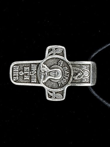 Натільний хрест ікона срібло Матрона Київ - фото 1