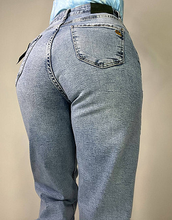 Джинсы женские Mikaletta 3255 MOM RELAX comfort jeans высокая посадка бананы стрейчевые голубые, гол Одесса - изображение 7