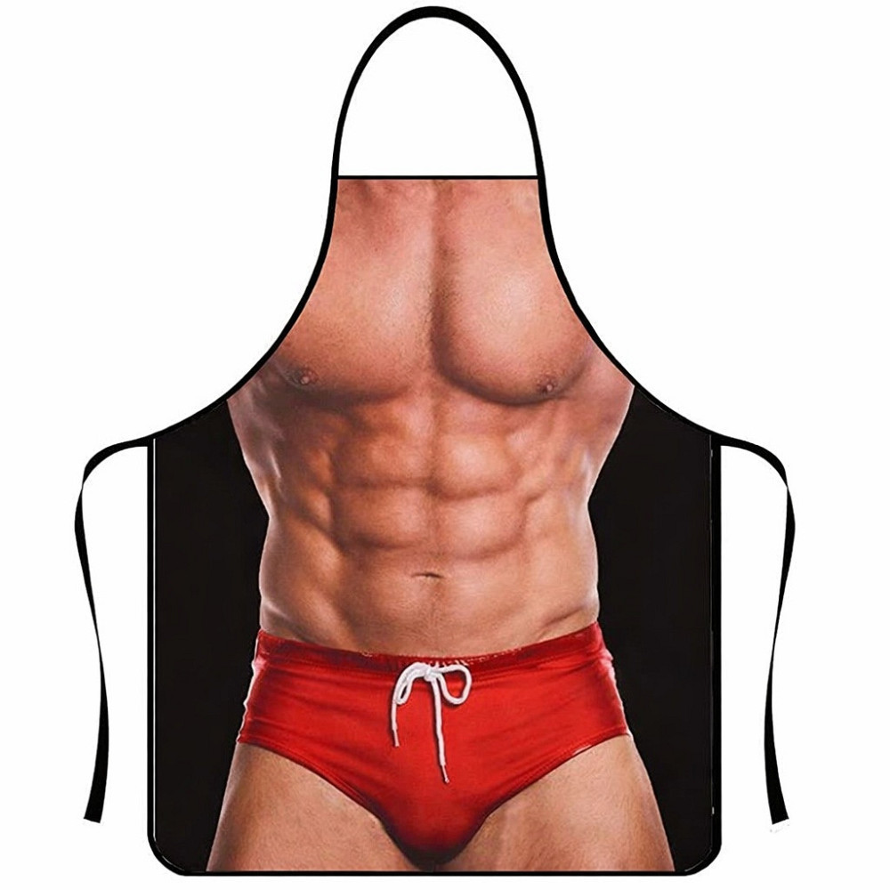 Фартук мужской с приколом с торсом 73 на 57 см разноцветный Киев - изображение 5