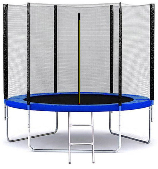 Батут SkyJump 252 см до 150 кг з сіткою і сходами спортивний ігровий Київ - фото 2