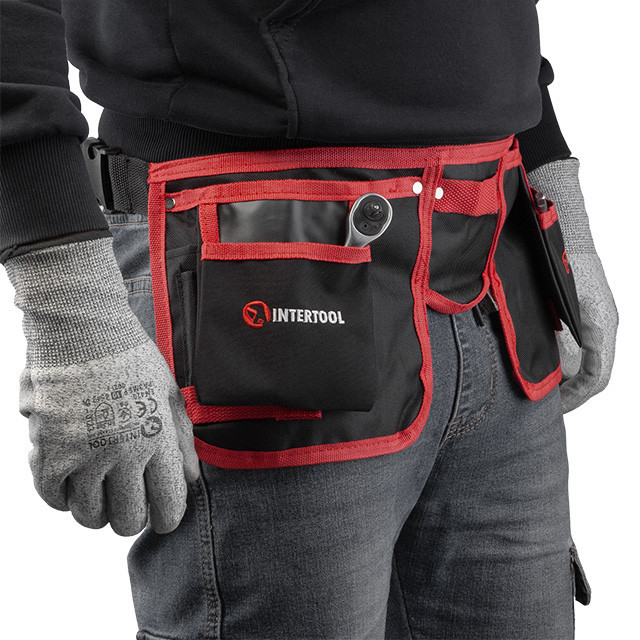 Сумка поясна слюсарно-будівельна, 11 кишень, поліестер INTERTOOL SP-1015 Киев - изображение 4