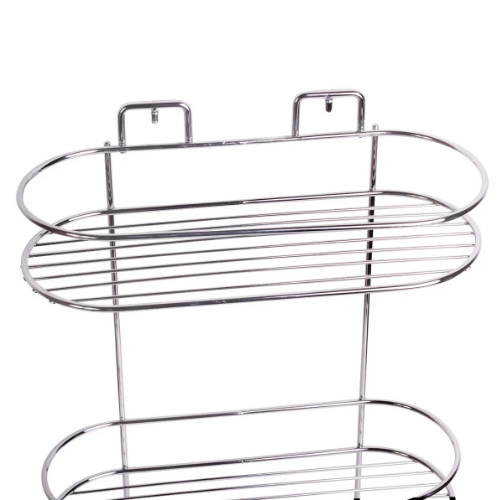 Полиця для ванної кімнати овальна 2-ярусна хромована сталь Besser Житомир - фото 3