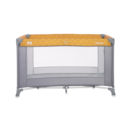 Игровой детский манеж от рождения до 3-х лет Torino 1 Layer Lemon Curry Floral Lorelli Серый с желтым Кривой Рог