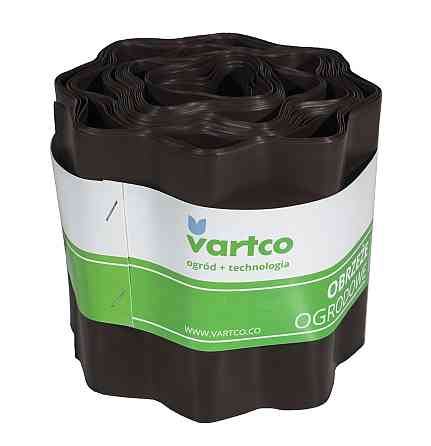 Бордюрна пластикова стрічка 15 см 9 метрів коричнева VARTCO (Польща) Дніпро