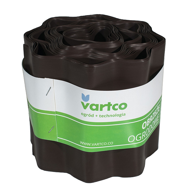 Бордюрна пластикова стрічка 15 см 9 метрів коричнева VARTCO (Польща) Дніпро - фото 2