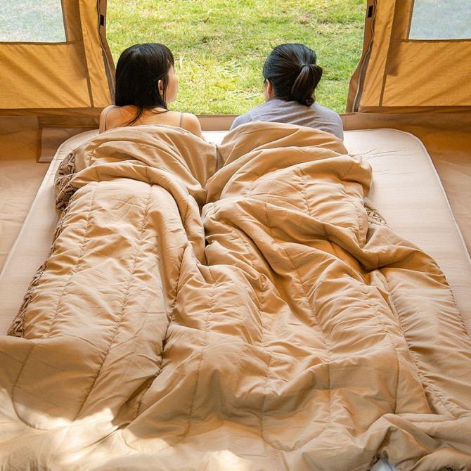 Спальний мішок Naturehike L150 NH20MSD05 лівий, (13°C), бежевий Киев - изображение 4