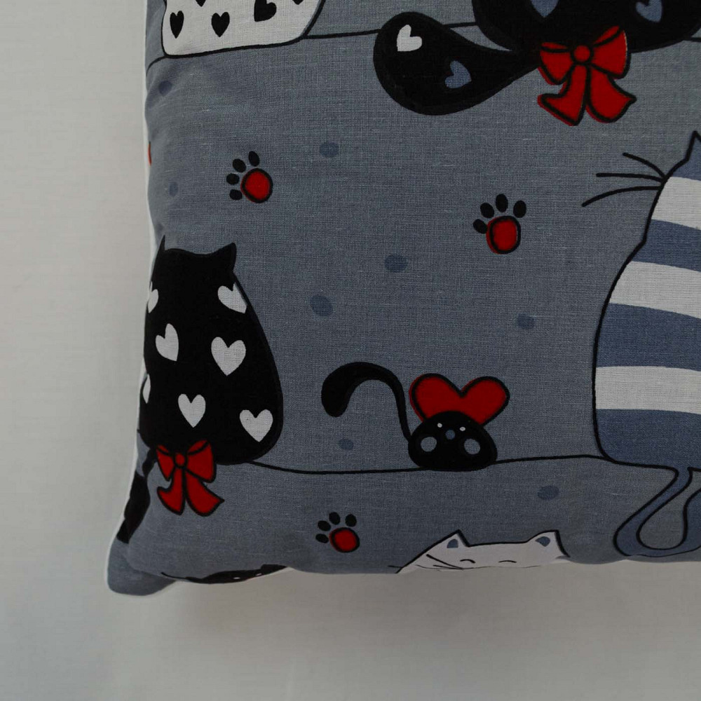 Подушка конопляна дитяча YouStar 40х60 см чохол 100% бавовна бязь (Сірий) Суми - фото 3