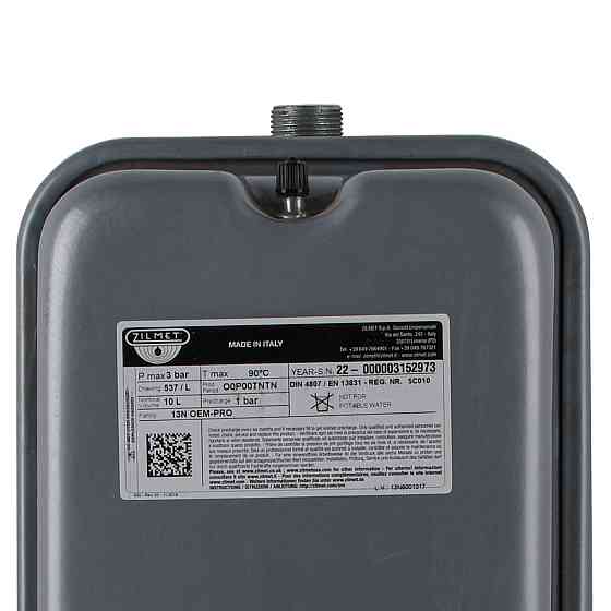 Бак Zilmet oem-pro для монтажу в котли Арт. 537 10л 3/4″ 3 bar прямокутний ( 13N6001017 ) (000011282) Київ