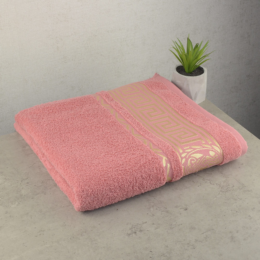 Банне махрове рушник GM Textile 70х140см Caesar 450г/м2 (Лососевий) Суми - фото 1