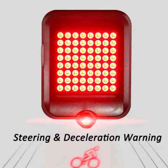 Задній акумуляторний велоліхтар, Світловідбивач на вело, Ліхтар для нічної їзди, Мигалка велосипедна HN-12 Львів